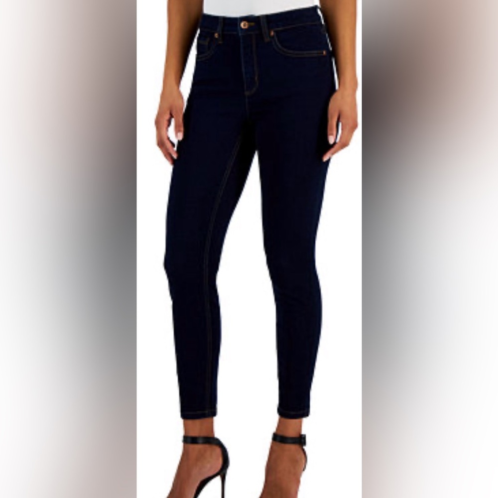 Anne Klein, High Rise Skinny Jeans, Women, Size 6 Dark Rinse